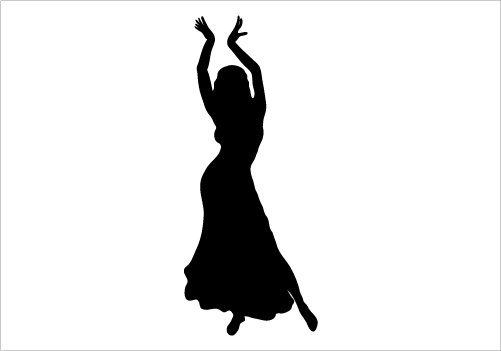 Belly Dance Silhouette Vector illustration of a silhouette Dancer ...