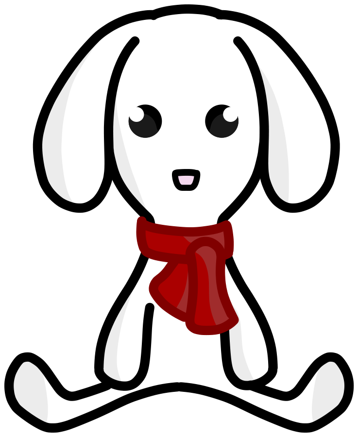 Snow rabbit plush Clipart, vector clip art online, royalty free ...
