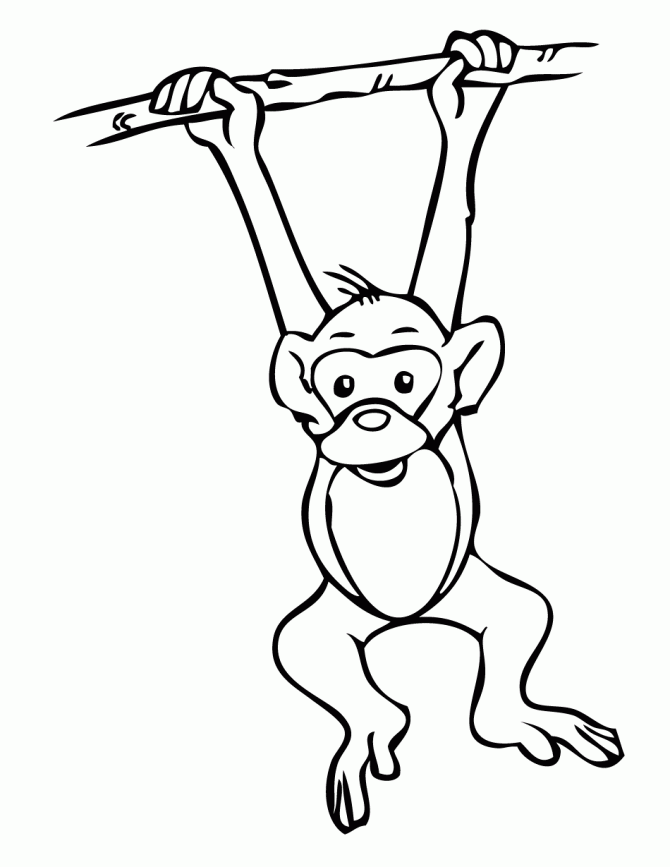 Monkey Coloring Pages Coloringmates 2014 | StickyPictures