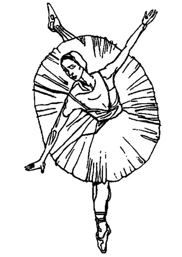 Coloring page ballerina - img 9347.