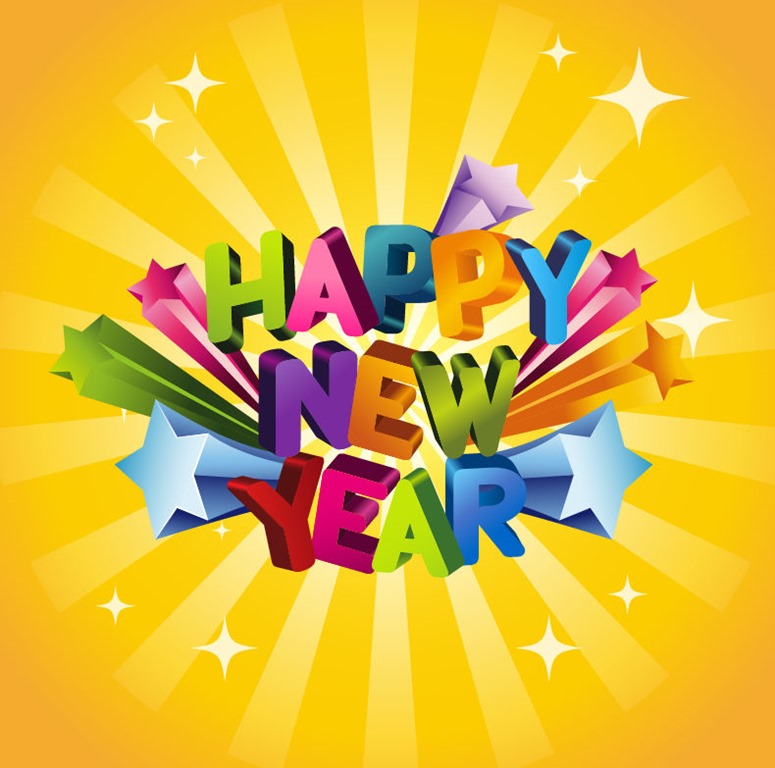 Happy New Year 3D Vector Illustration | Free Vector Graphics | All ...