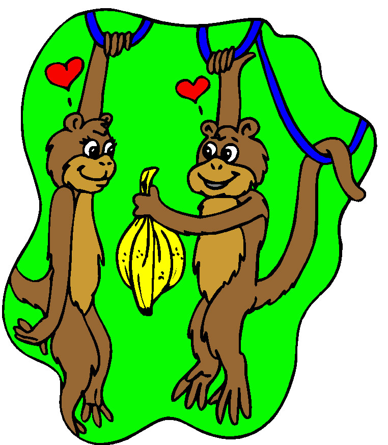 Clip Art - Clip art monkeys 012404