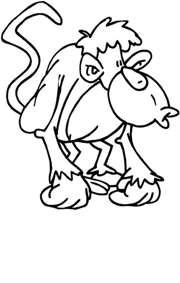 monkey face tha make you laugh coloring page - Download & Print ...