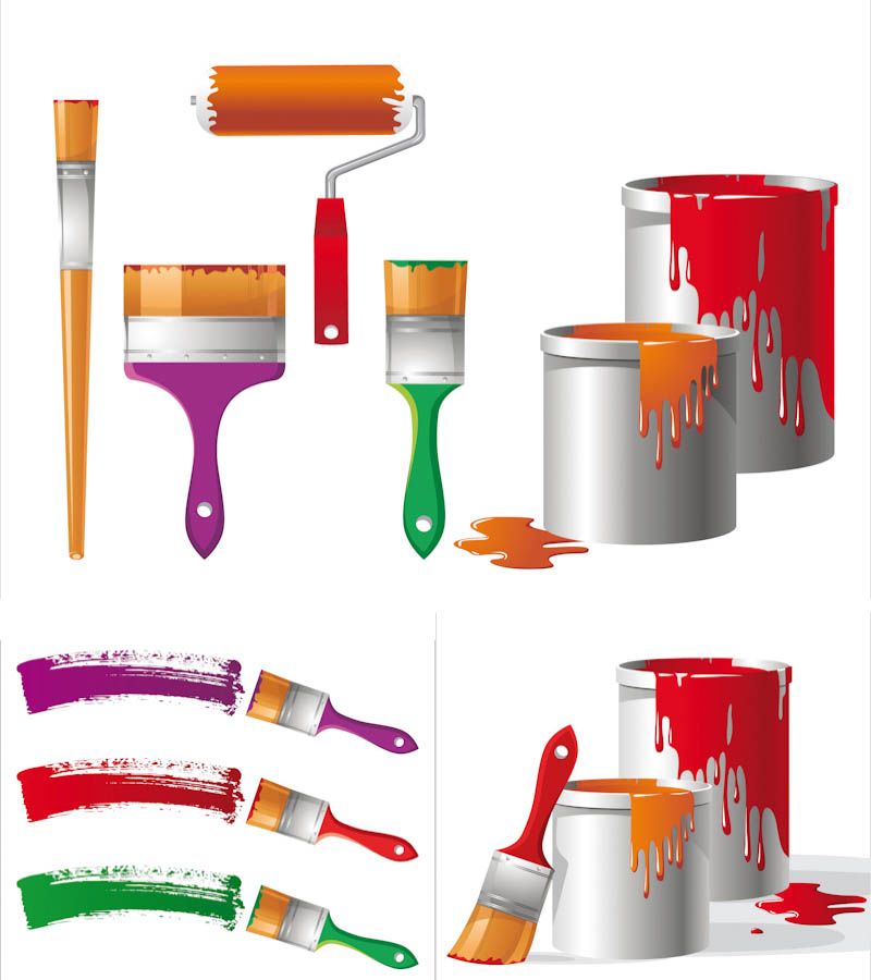 Paint buckets vector | Vector Graphics Blog