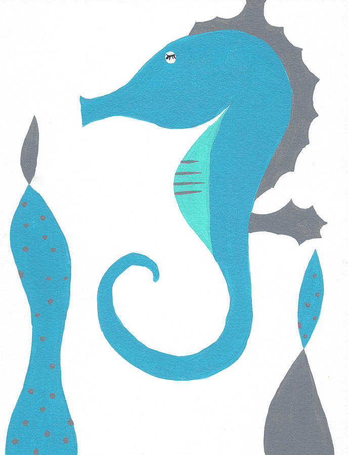 Blue Seagrass With Seahorse by Little Island Kids By Rebecca ...