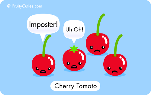 Cartoon cherry tomato joke | Food humor | Pinterest