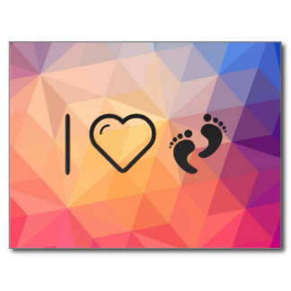 I Heart Human Footprints Postcards & Postcard Template Designs ...
