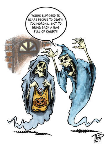 Halloween cartoon 2011 By thopman | Media & Culture Cartoon | TOONPOOL