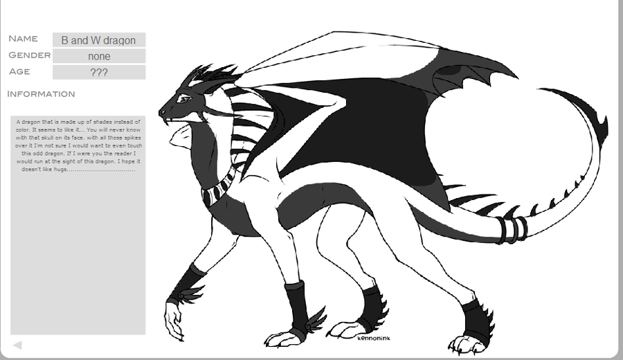Black and white dragon ref sheet by Epicdragon45 on DeviantArt