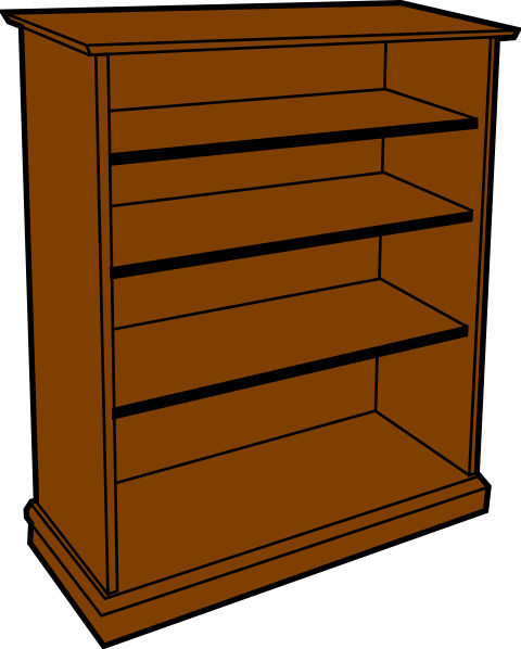 Wood Bookcase clip art - vector clip art online, royalty free ...