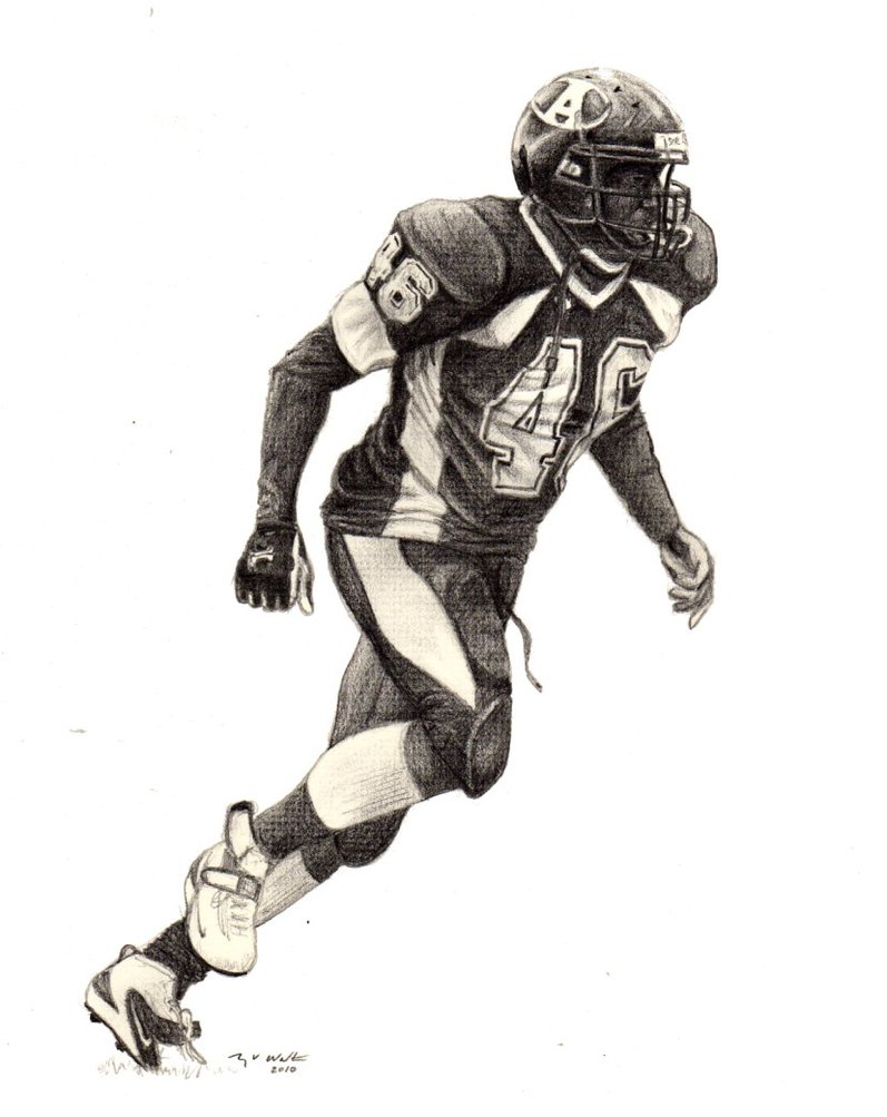 Football Player Drawing Clipartsco