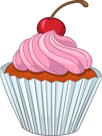 Group of: Vector of 'Cartoon Food Sweet Cupcake Isolated on White ...