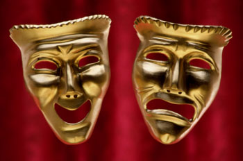 Comedy and Tragedy Masks Blinds: Creatively Different