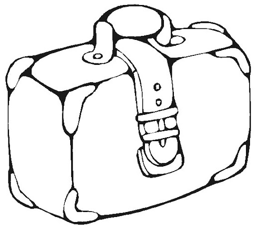 Coloring pages » SUITCASES COLORING