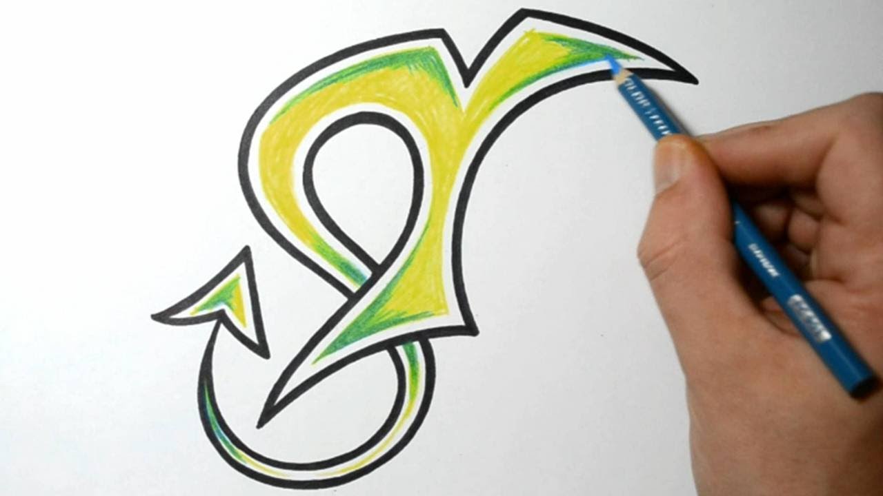 How to Draw Wild Graffiti Letters - T - YouTube