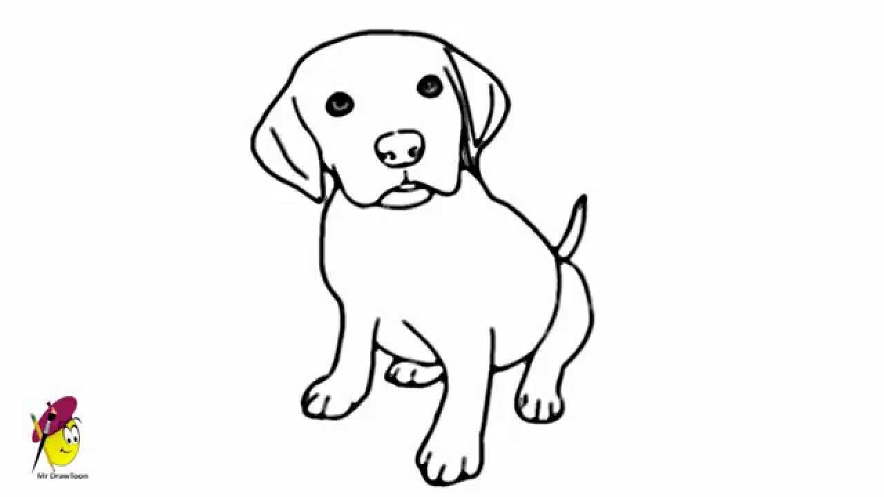 Baby Dog - Pets and Animals - Easy Drawing - how to draw a Dog ...