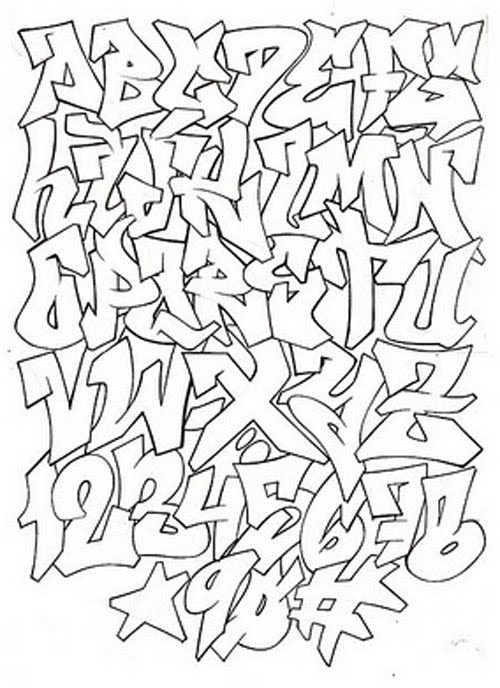 graffiti alphabet for graffiti project | street art/graffiti ...