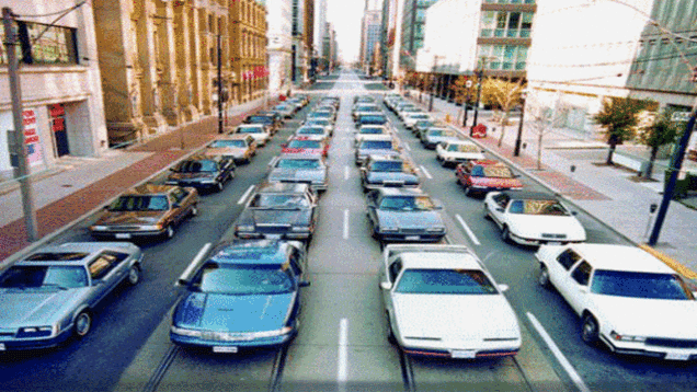 This animated GIF perfectly sums up why no one should ever drive a car