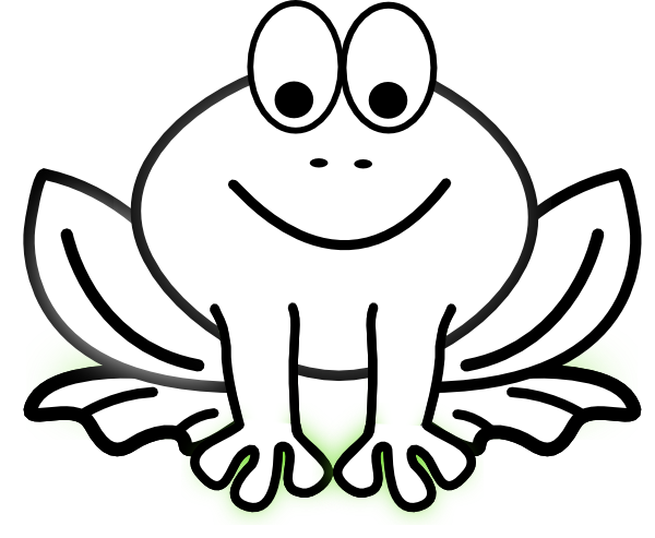 Bug-eyed Frog Outline clip art - vector clip art online, royalty ...