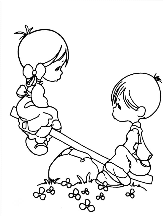 Boy And Girl Precious Moments Coloring Pages - Precious Moments ...