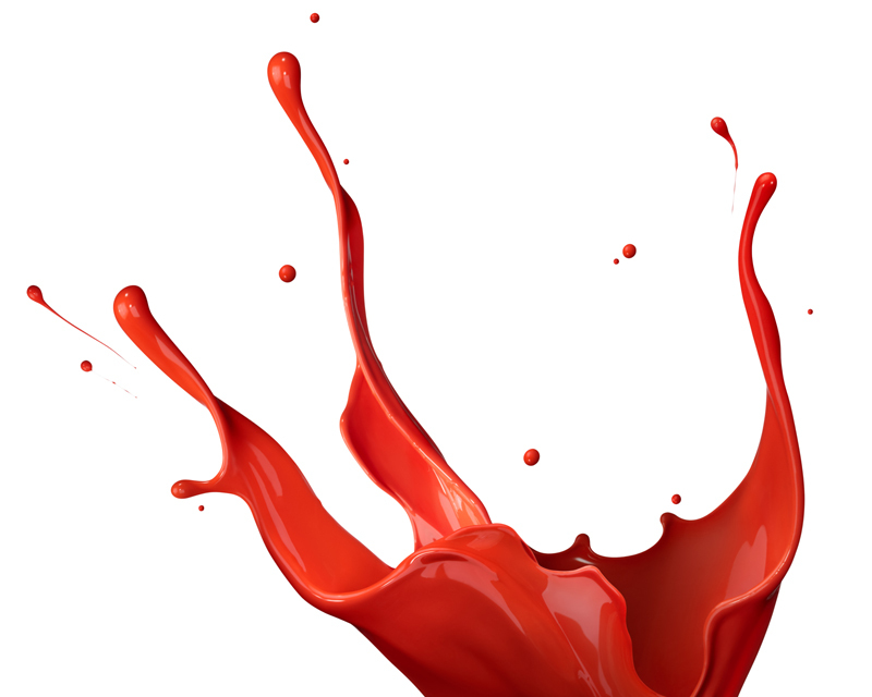 Splatter Paint Red Cake Ideas and Designs