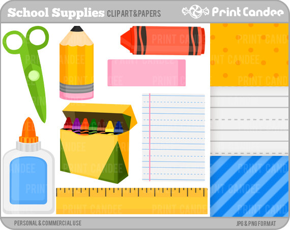 free back to school supplies clipart - photo #33
