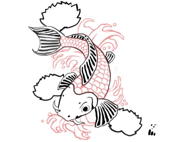 Koi fish drawings | Drawing Factory