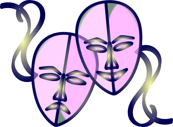 Theatre Masks clip art - vector clip art online, royalty free ...