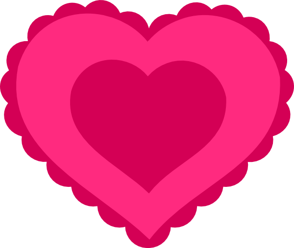 Pink Lace Heart clip art Free Vector / 4Vector