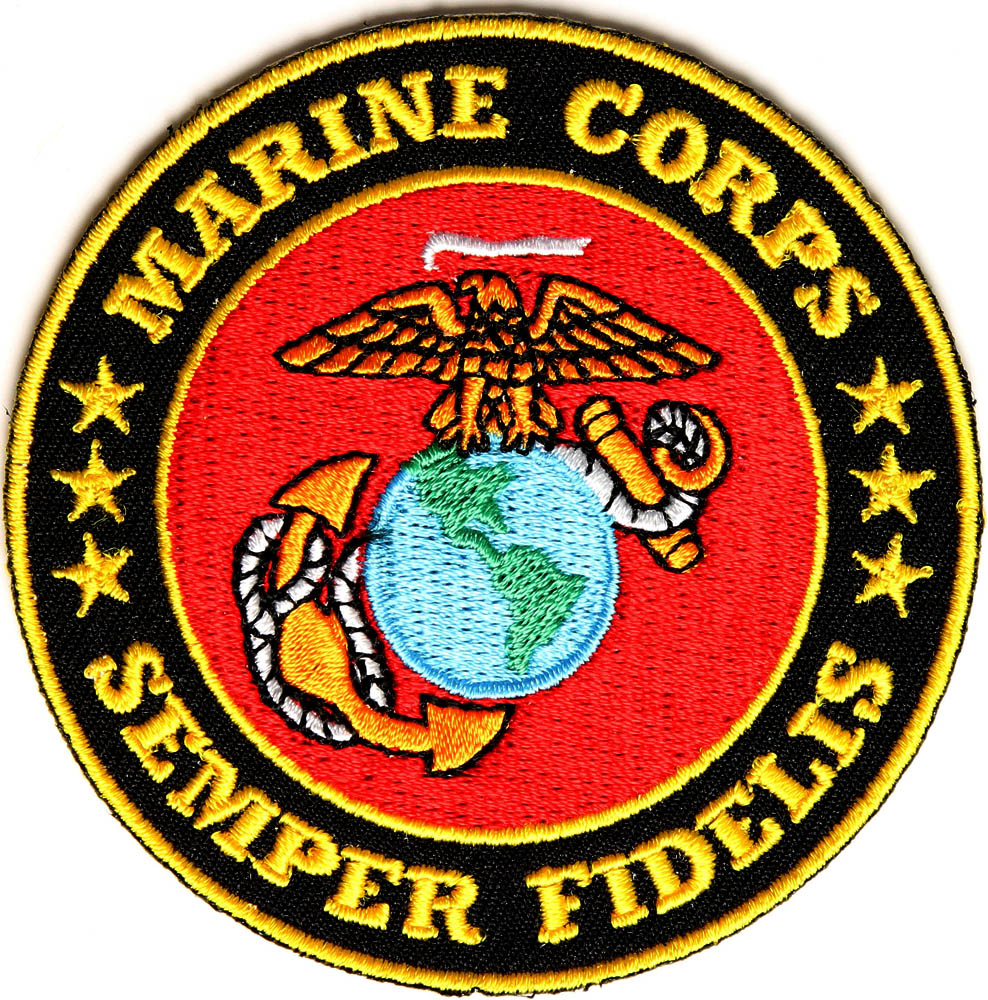 US Marines Eagle Globe Anchor Emblem 3 inch Iron on Patch ...
