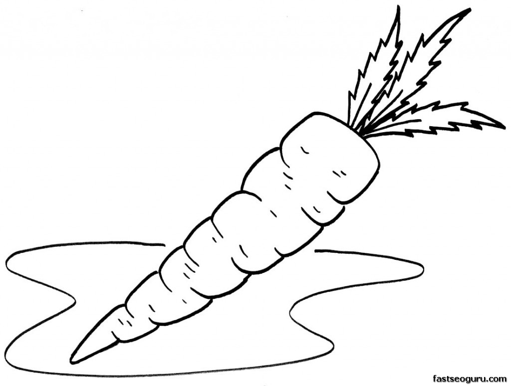 Trends For > Fruits And Vegetables Coloring Pages For Kids Printable