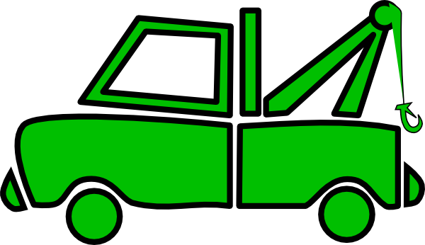 Green Tow Truck clip art - vector clip art online, royalty free ...