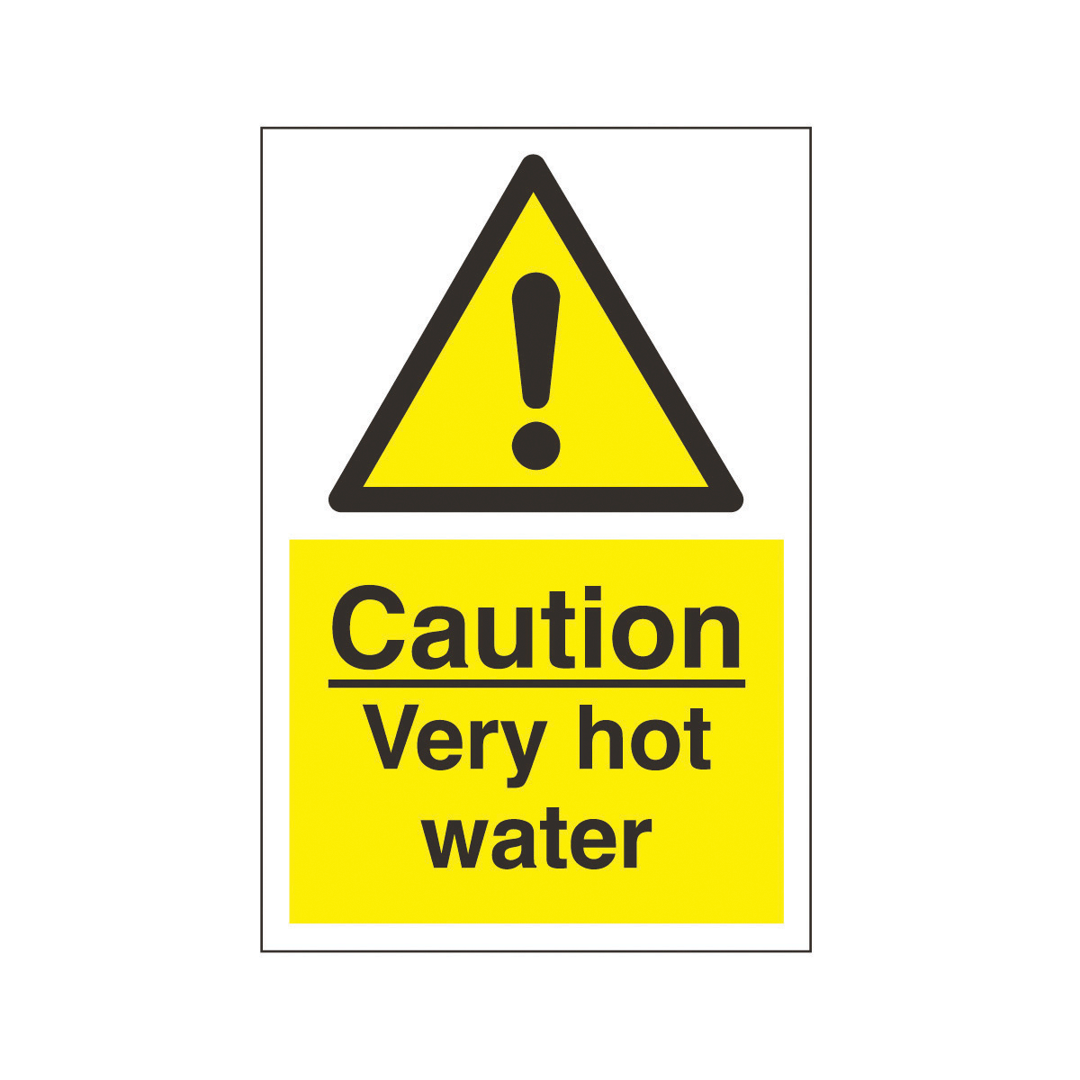 Caution Very Hot Water Safety Sign - Hazard & Warning Sign from ...