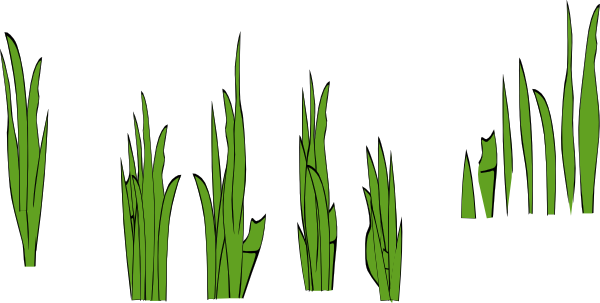 Grass Blades And Clumps clip art - vector clip art online, royalty ...