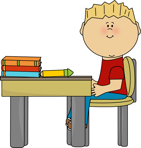 Little Boy at School Desk Clip Art - Little Boy at School Desk ...