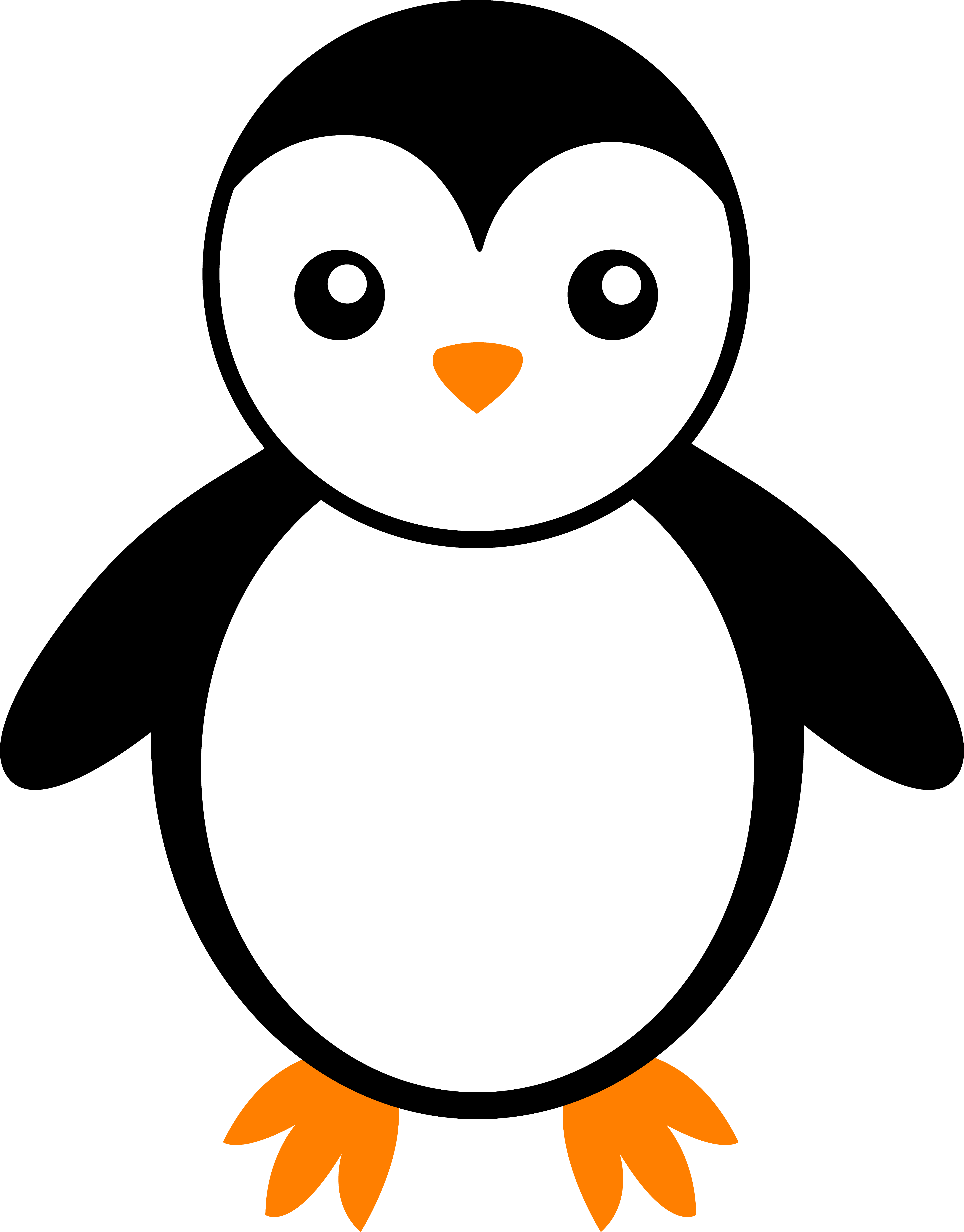 Penguin Clip Art Black And White | Clipart Panda - Free Clipart Images
