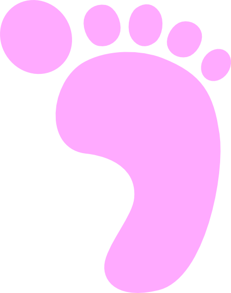 Pink Footprint clip art - vector clip art online, royalty free ...