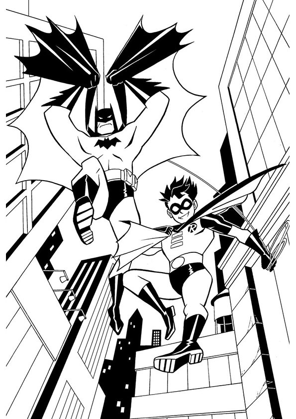 amazing superheroes Robin Coloring Pages For Kids | Great Coloring ...