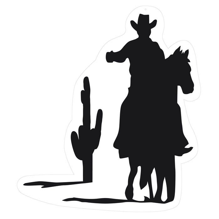 3D-Wanddeko Silhouette Western-Cowboy 56 cm günstig kaufen bei ...
