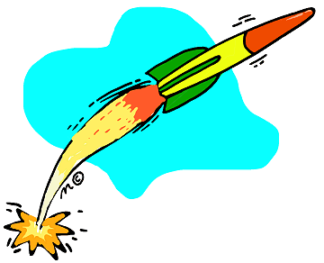 model rocket (in color) - Clip Art Gallery