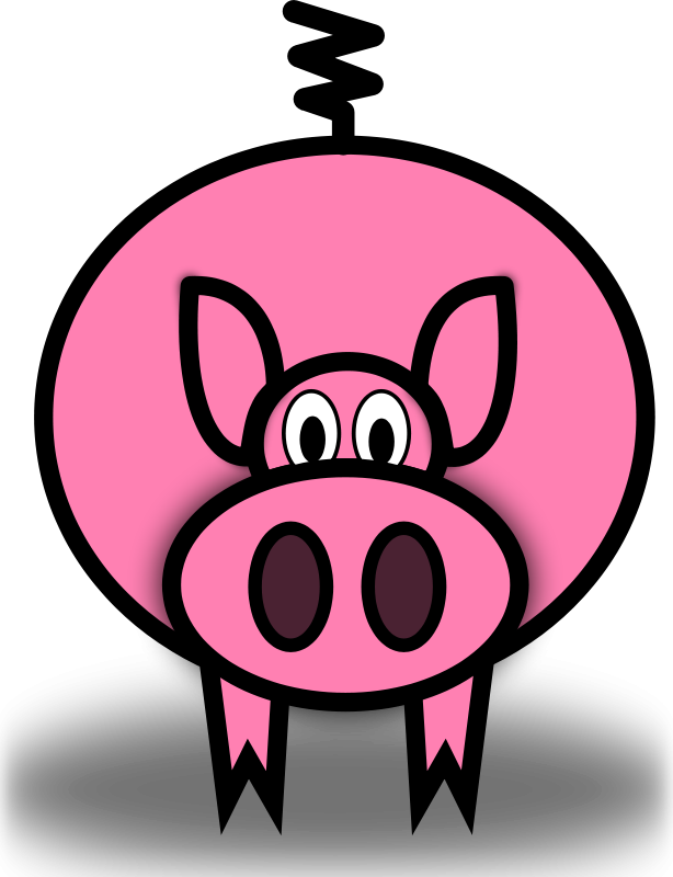 Cartoon Pig Color Clip Art Download