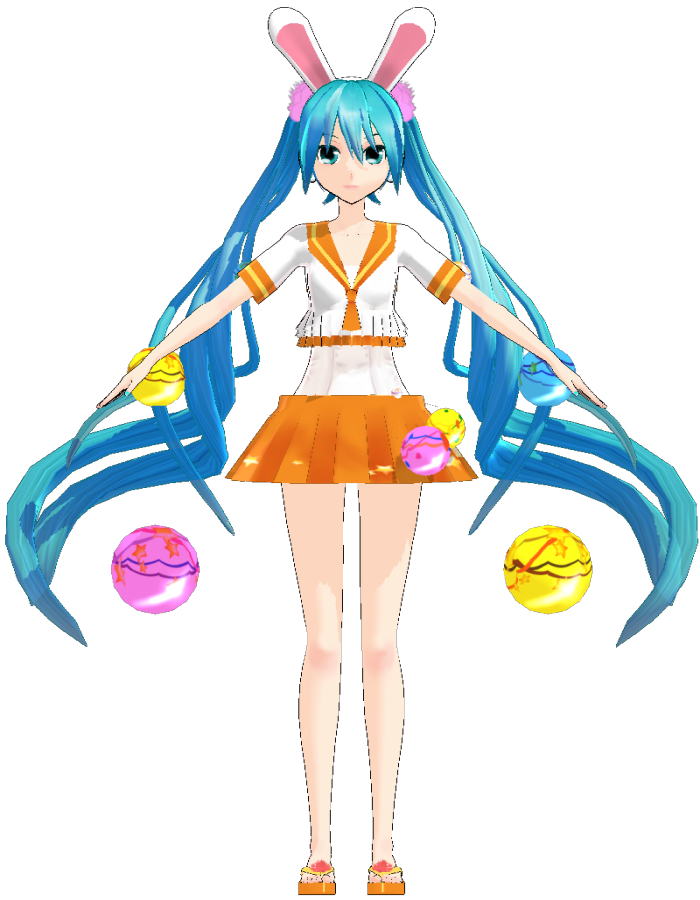 Miku Hatsune Summer clothes (Uri) - MikuMikuDance Wiki