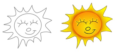 Sun Coloring Pages, Smiling Cartoon Sun Clipart | Just Free Image ...