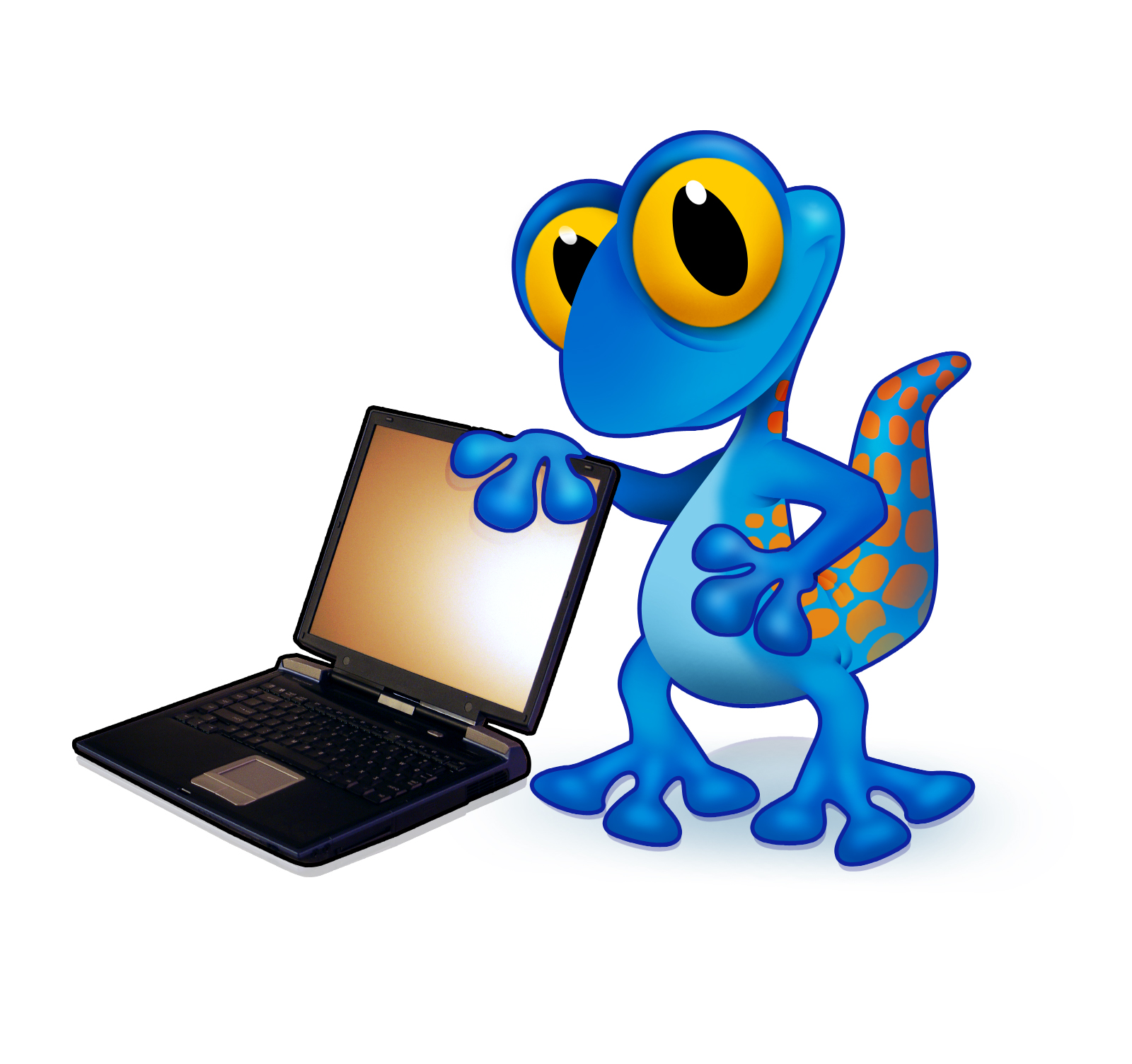 Gil the Gecko and Computer (Royalty Free) - Stockazoo