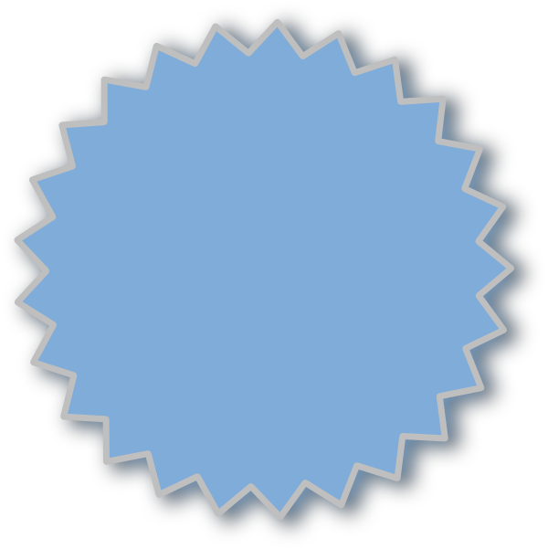 Starburst Outline Blue clip art - vector clip art online, royalty ...