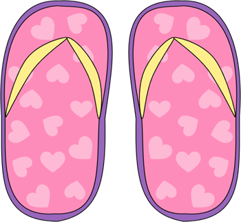 Pink Heart Flip Flops Clip Art - Pink Heart Flip Flops Image