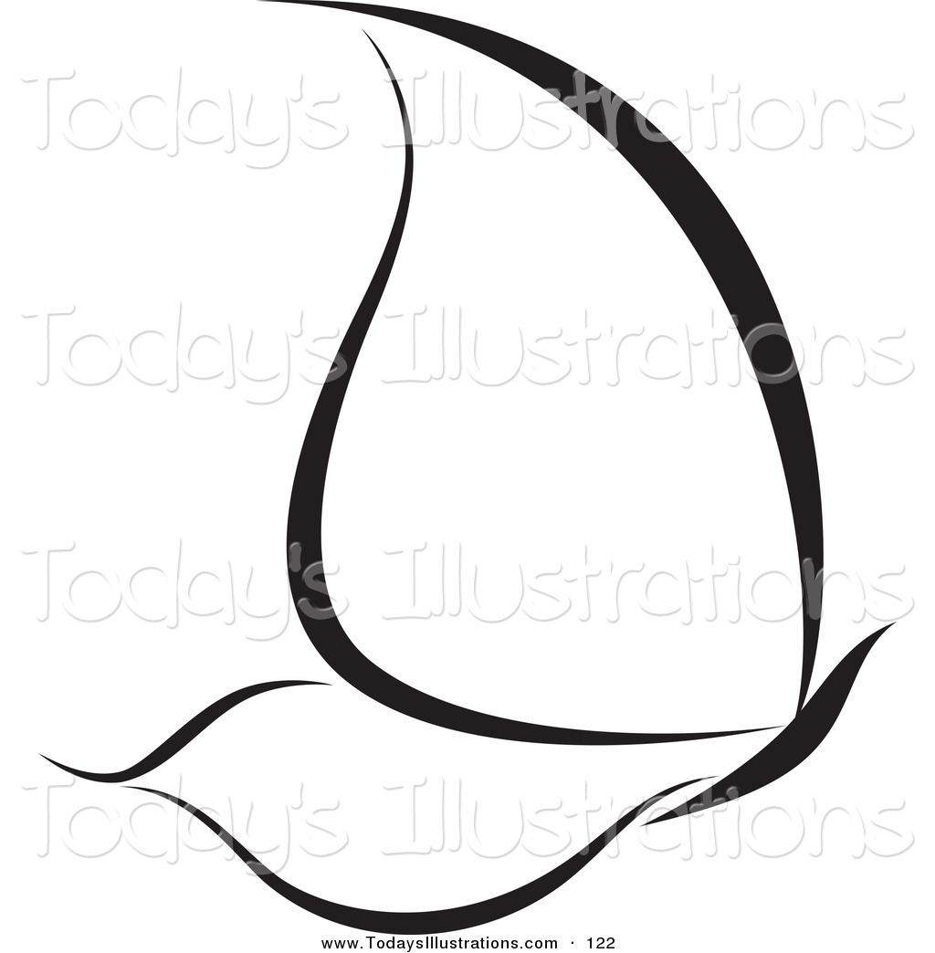 Clipart of a Black and White Butterfly Logo over White by elena - #122