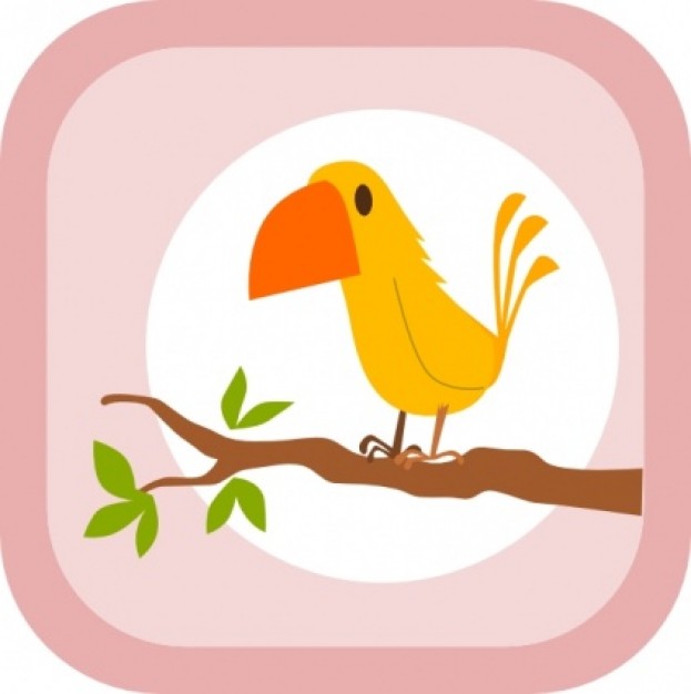 Kablam Yellow Bird clip art Vector | Free Download