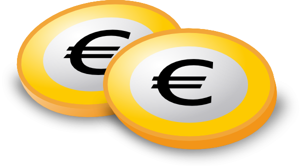 Euro Coins clip art - vector clip art online, royalty free ...
