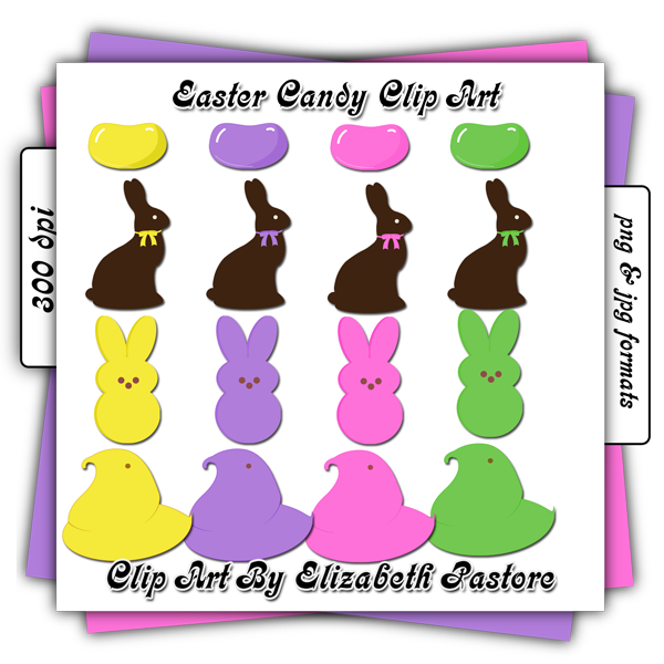 Easter Candy Clip Art by Elizabeth Pastore